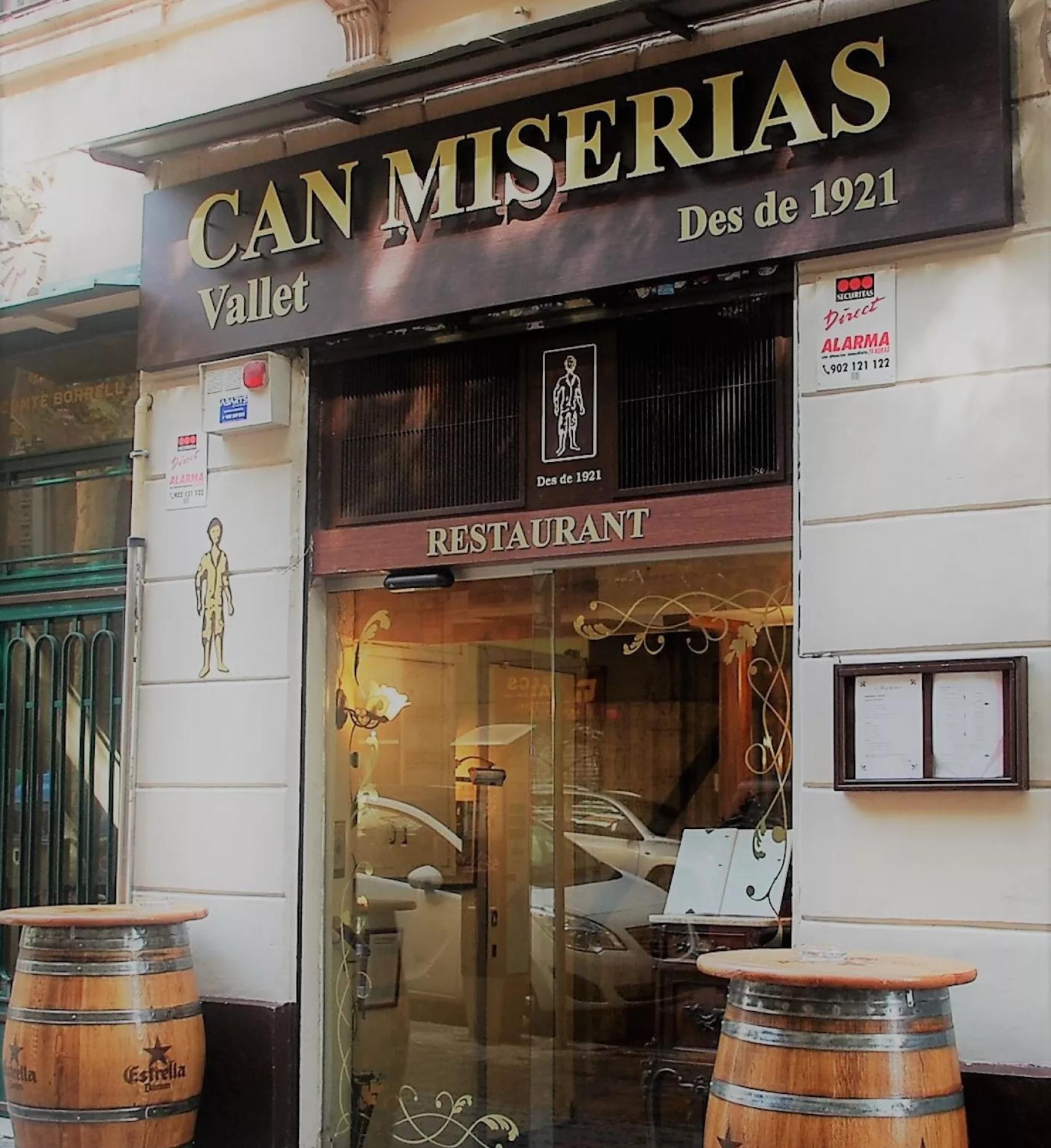 Restaurante Can Miserias de Barcelona, actualmente cerrado