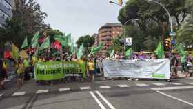 Manifestantes cortan la Vía Augusta de Barcelona / EUROPA PRESS