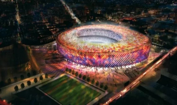El Camp Nou que proyectó Foster por encargo de Laporta / REDES