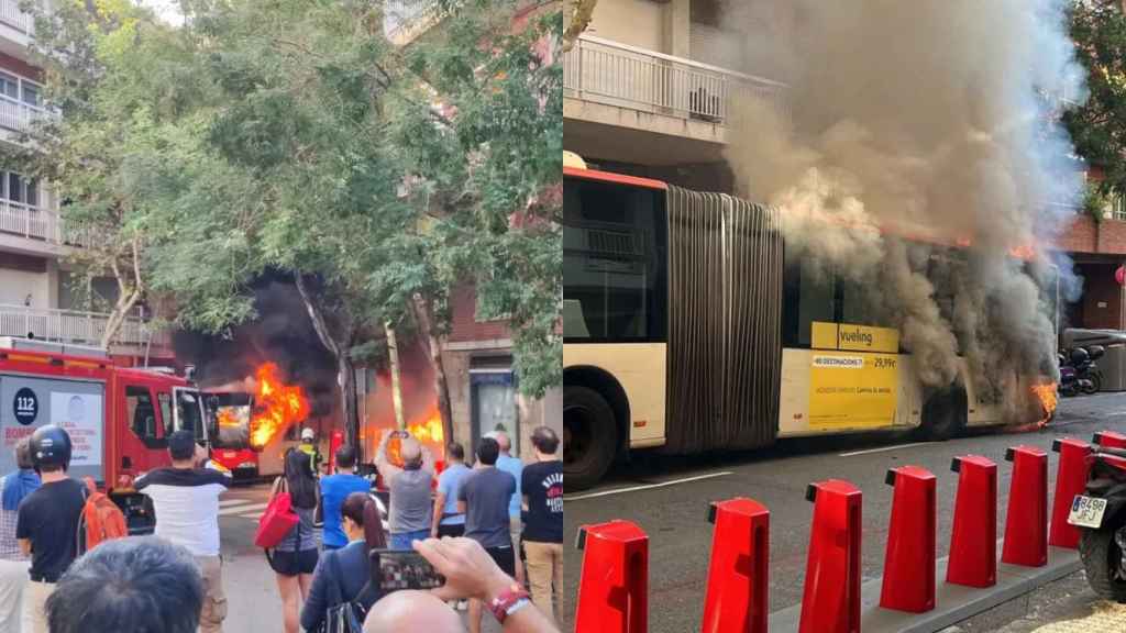 Incendio de un autobús de TMB en Sant Gervasi / METRÓPOLI