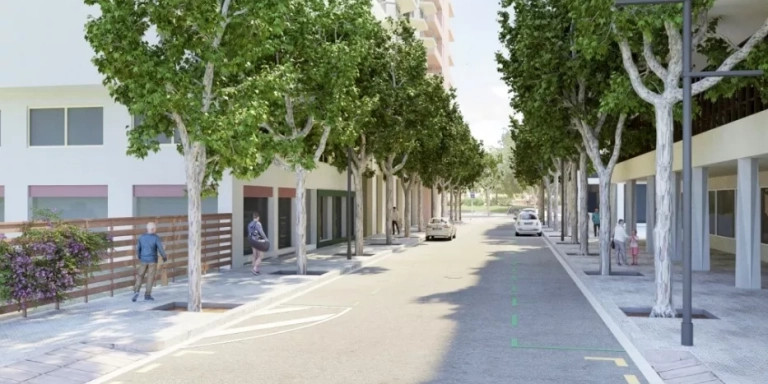 Render del proyecto de la calle de Bordeus / AJ BCN