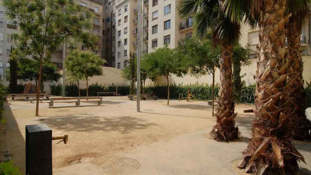 Imagen de archivo de los jardines Carme Biada del Eixample