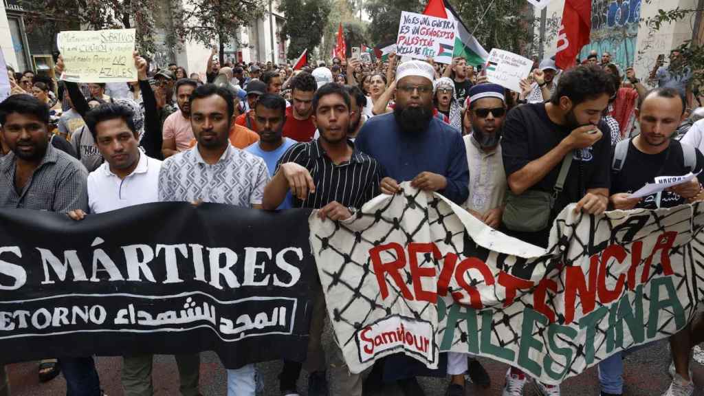 Protestas a favor de Palestina en el centro de Barcelona / EFE - Toni Albir