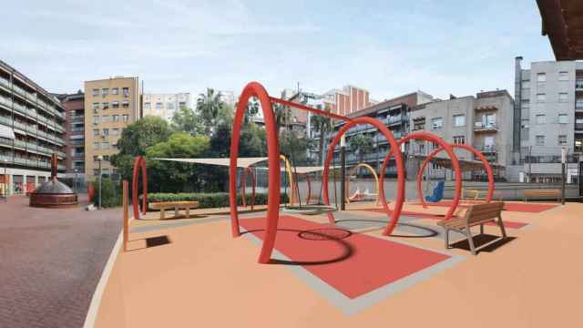 Render de la futura área infantil de los Jardins de Montserrat Roig de Barcelona / Ajuntament de Barcelona