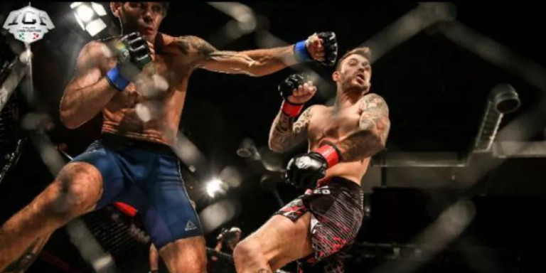 Abner Lloveras en una pelea contra Alessandro Botti en la Italian Cage Fighting / RRSS