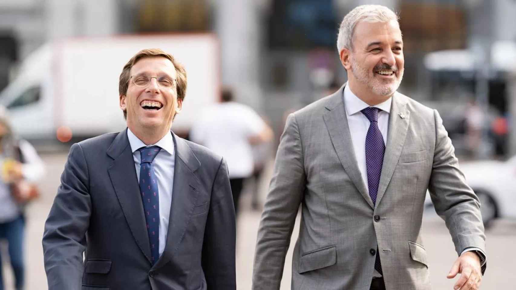 El alcalde de Barcelona, Jaume Collboni con el alcalde de Madrid, José Luis Martínez-Almeida, durante su encuentro institucional / Diego Radamés (EP)