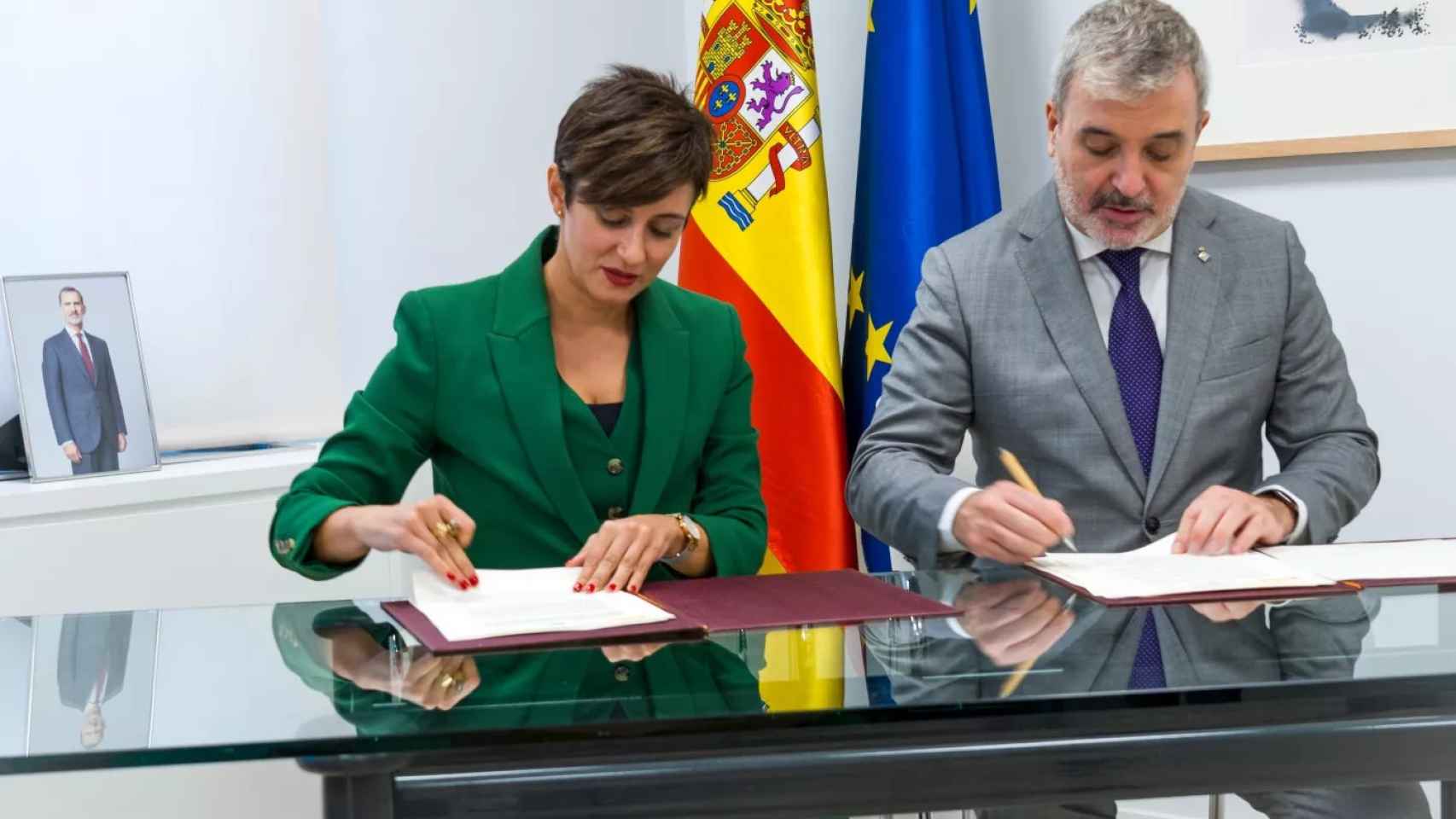 Jaume Collboni con la ministra de Política Territorial, Isabel Rodríguez