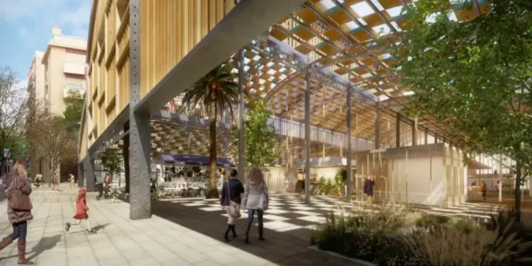 Render del futuro mercado de l'Abaceria/Ayuntamiento de Barcelona