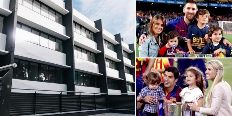 Imagen del colegio de los hijos de Messi y Suárez, que aparecen con sus familias / CG