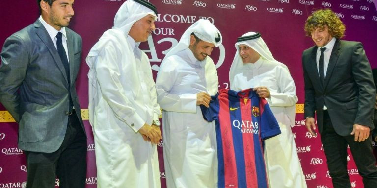 Imagen de la presentación oficial de la camiseta del Barça con Qatar Airways / Archivo