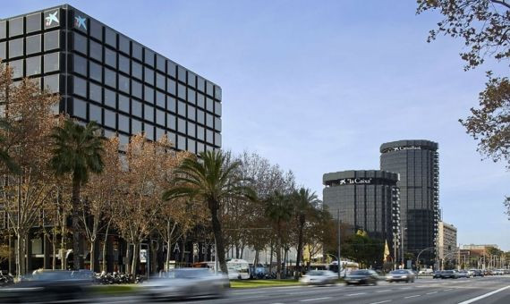 Sede de Caixabank en la avenida Diagonal