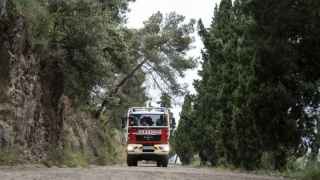 Un camión de los Bombers de Barcelona circula por Collserola / AYUNTAMIENTO DE BARCELONA