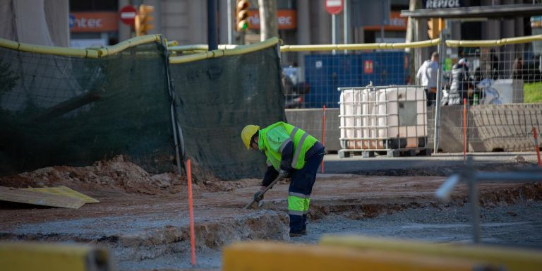 Obras del tranvía en la Diagonal / ARCHIVO