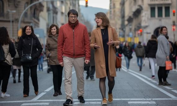 Janet Sanz y el arquitecto jefe del Ayuntamiento, Xavier Matilla / EUROPA PRESS