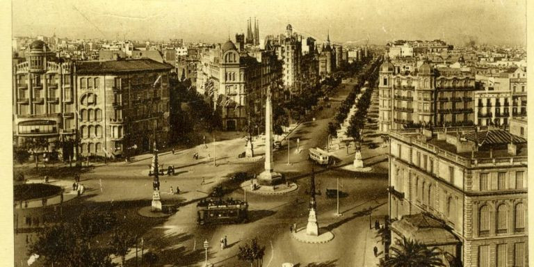 La avenida Diagonal y la plaza de Cinc d'Oros, en 1931 / ARXIU FOTOGRÀFIC DE BARCELONA