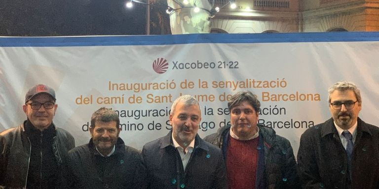 Miembros del Gobierno local en el acto de inauguración, entre ellos Jaume Collboni y Albert Batlle / METRÓPOLI