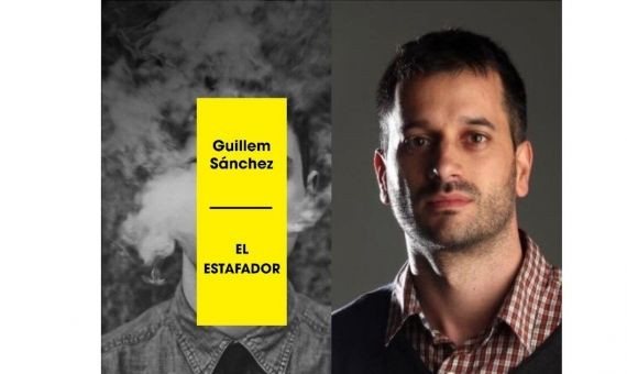 Fotomontaje del libro 'El estafador' y Guillem Sánchez, su autor / MA