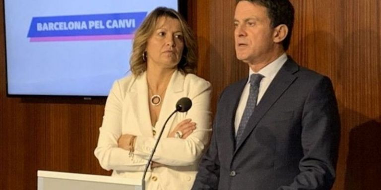 Eva Parera y Manuel Valls en el Ayuntamiento de Barcelona / TWITTER BARCELONA PEL CANVI