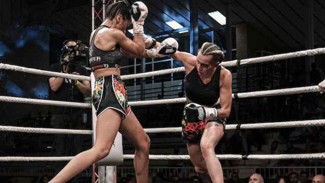 La peleadora y ahora entrenadora en Kyshenko Gym, Mireia García, en el 'Fight for Glory'