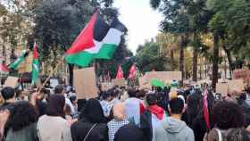 Manifestación en Barcelona contra el ataque de Israel en Palestina