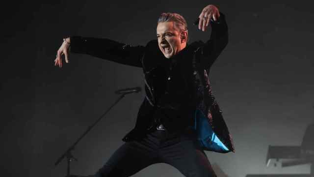 El cantante de Depeche Mode, David Gahan, durante un concierto