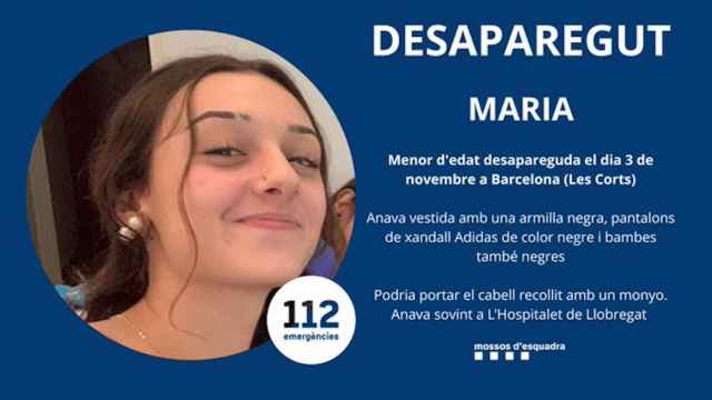 Imagen María, la joven desaparecida en Les Corts