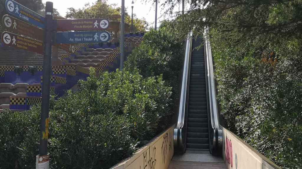 Tramo de escaleras en Montjuïc