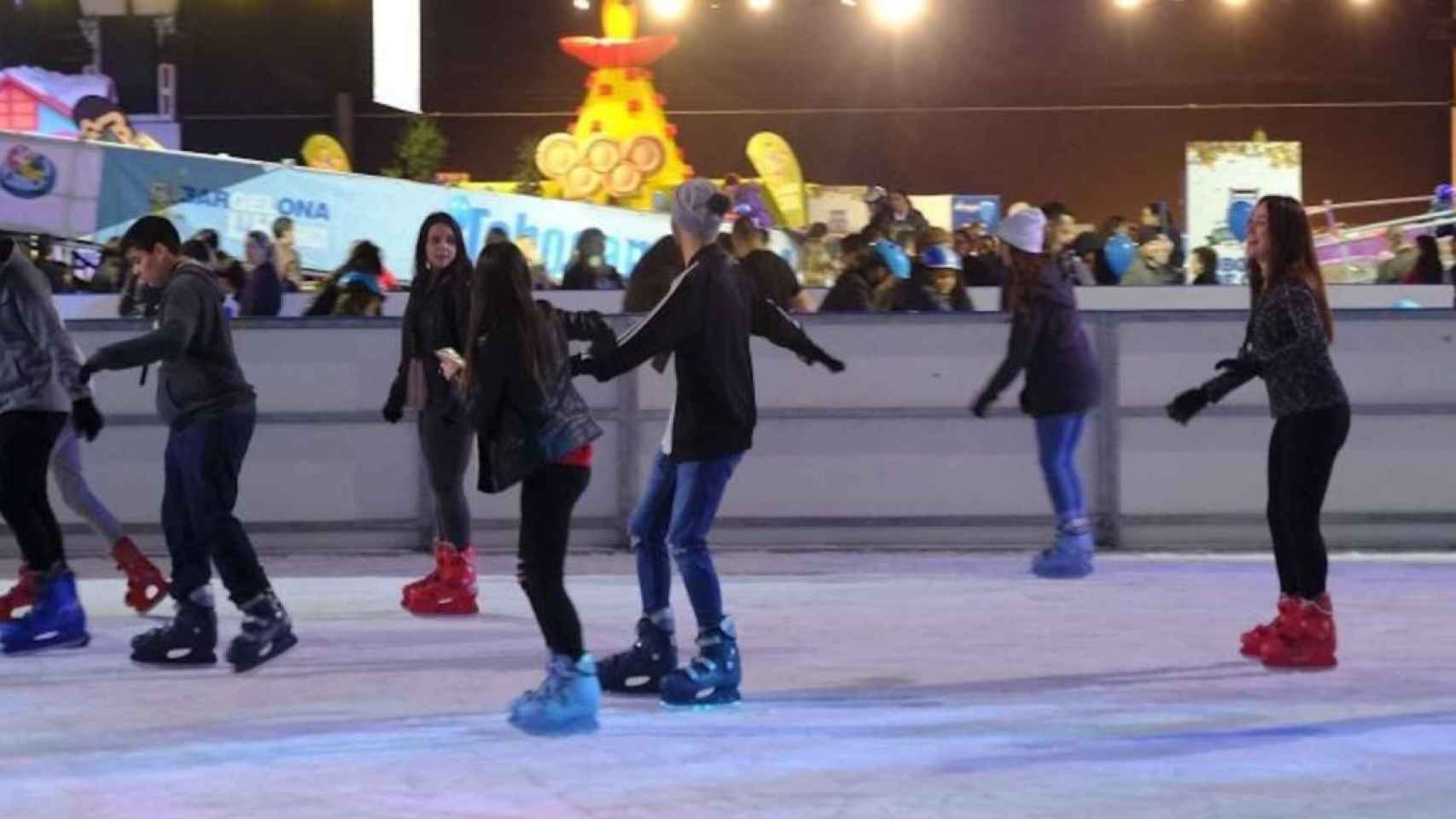 Una pista de hielo en Barcelona montada por Navidad