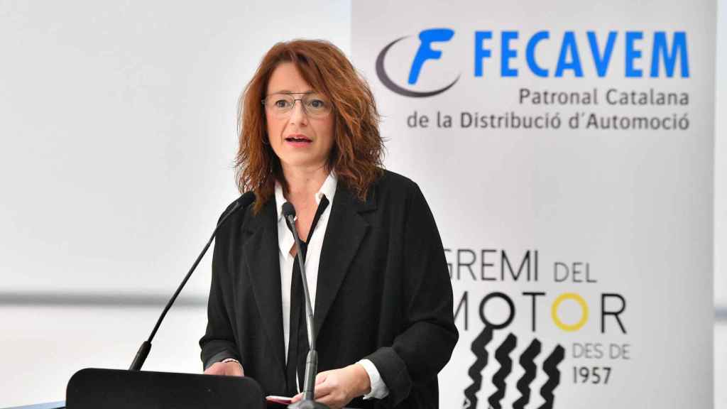 La teniente de alcalde de Movilidad, Laia Bonet, durante la IX Jornada Automoción de Catalunya