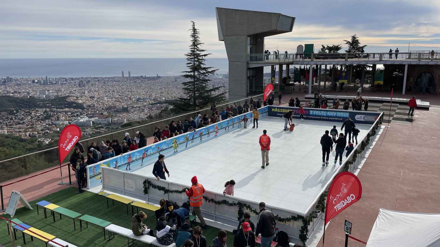 Imagen de la pista de patinaje del Tibidabo