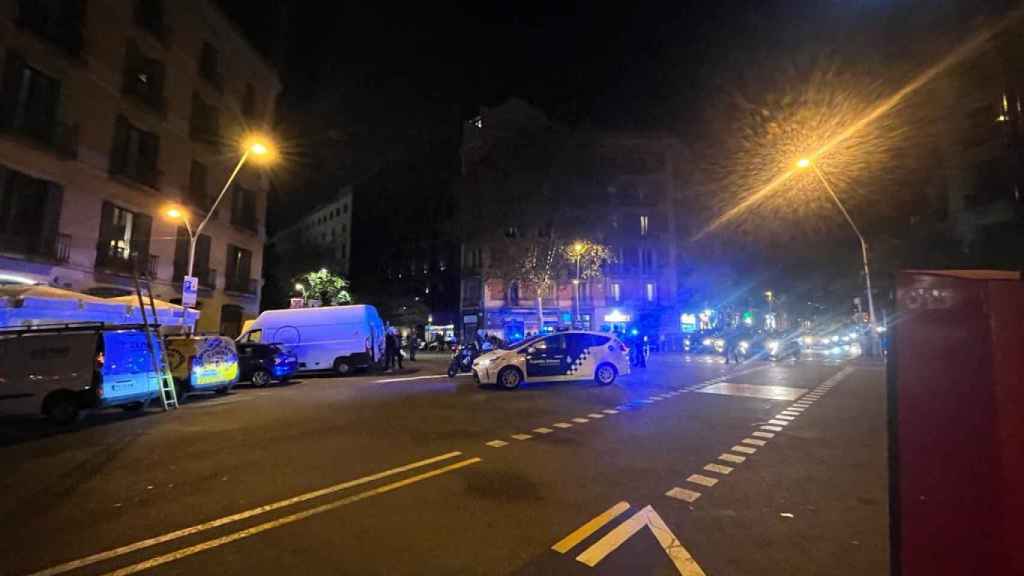 Accidente en la calle Pau Claris de Barcelona