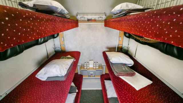 Literas del interior de las cabinas del tren de Nighjet