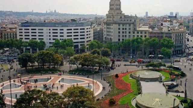 La plaza Catalunya de Barcelona