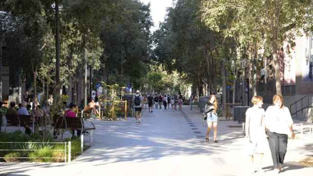 Imagen del centro de Barcelona, en la superilla de Consell de Cent