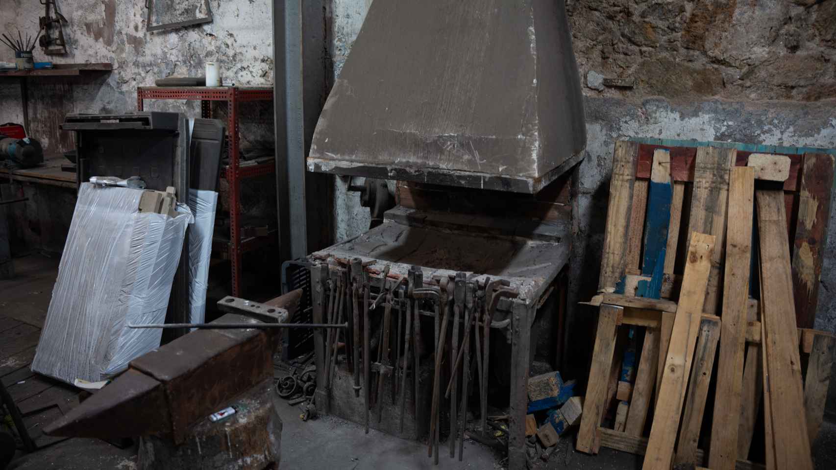 Imagen de la fragua, el fogón que se usa principalmente para forjar metales
