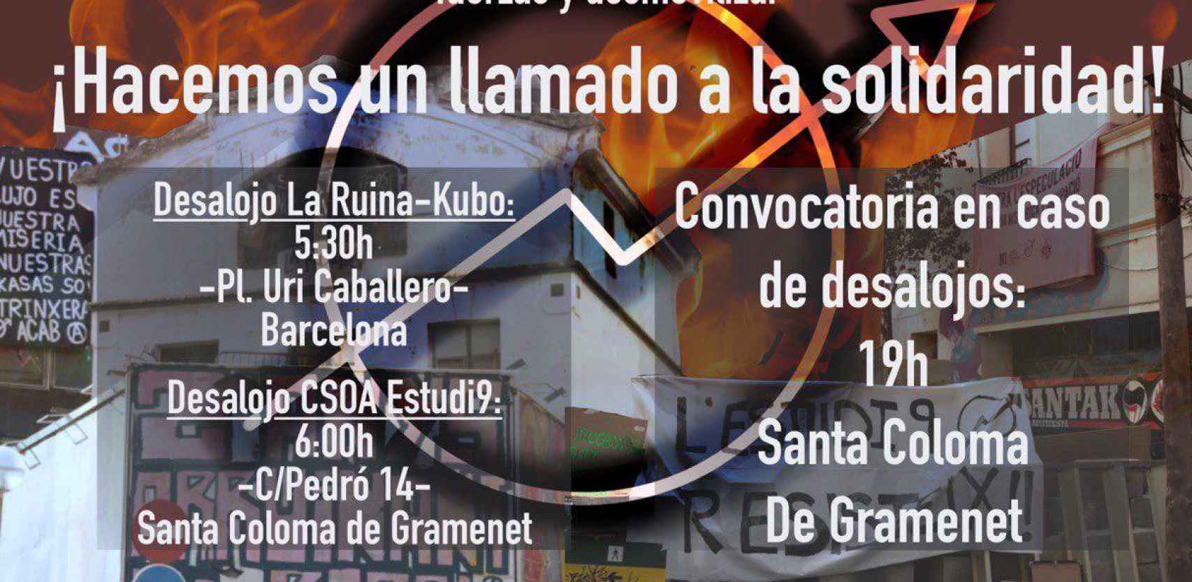 Convocatoria de manifestación en Santa Coloma