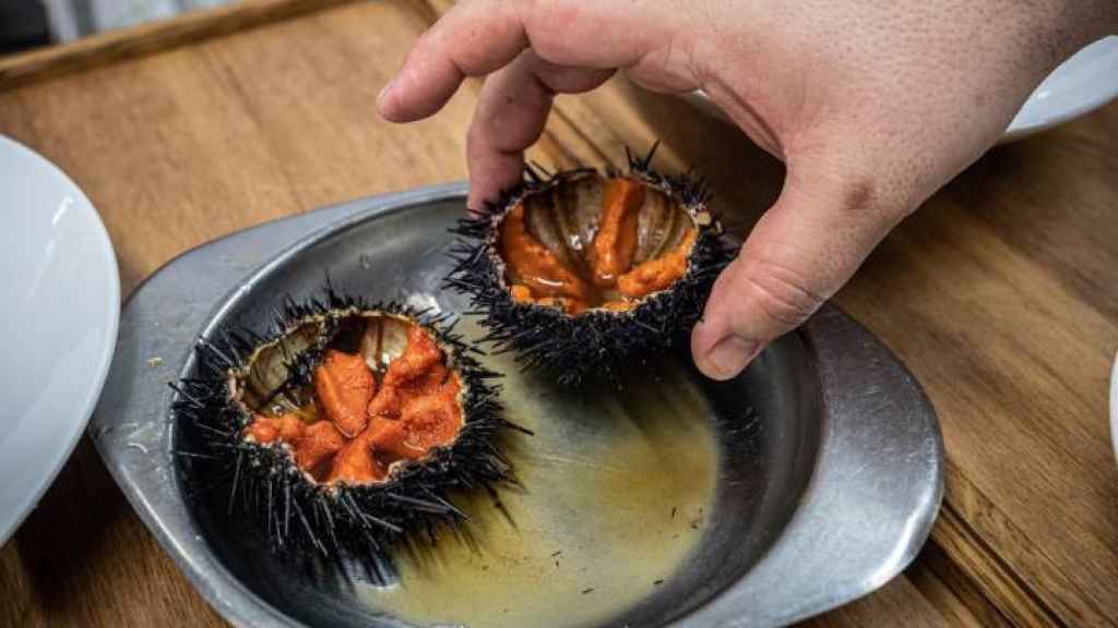 Plato de la carta de Hisop, con una Estrella Michelin desde 2010