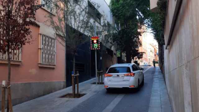 Uno de los radares pedagógicos de Barcelona