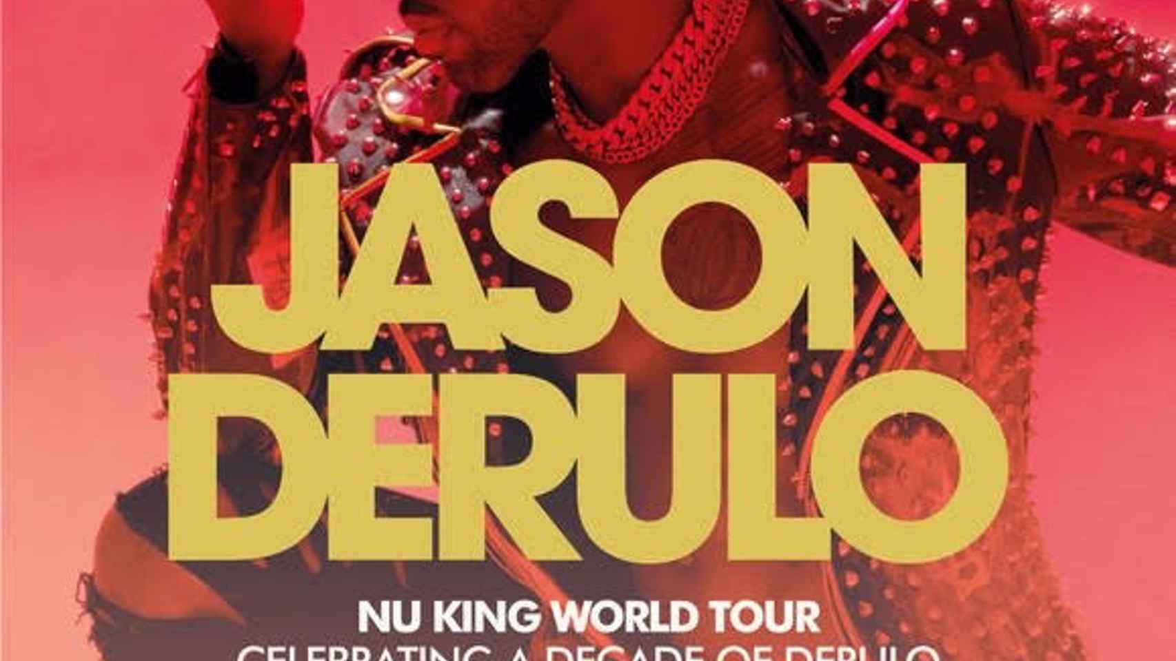 Cartel de los conciertos de Jason Derulo en Barcelona y Madrid