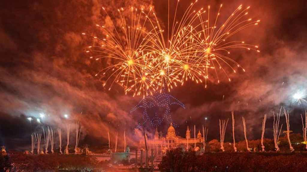 Los fuegos artificiales de Montjuïc en una imagen de archivo