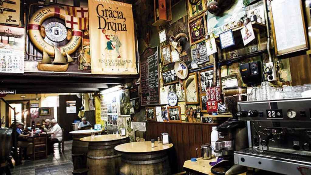 Imagen de la bodega de Cal Pep, del distrito de Gràcia