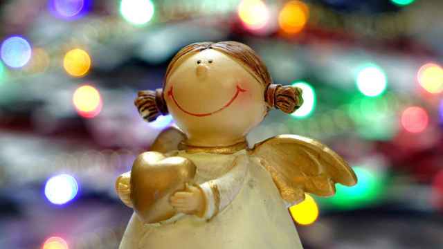 Figurita de ángel navideño