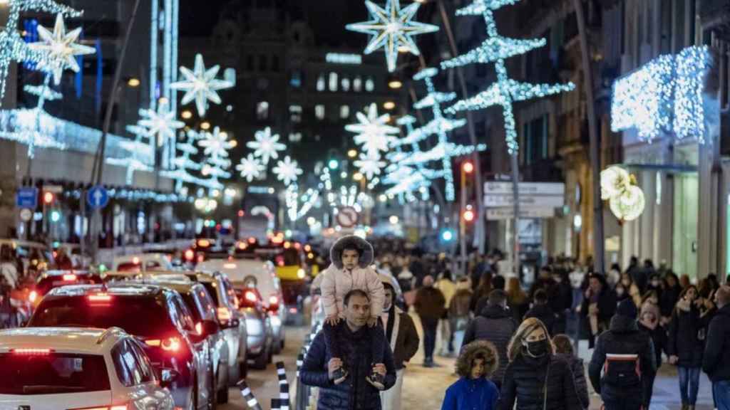 Las luces de Navidad de la calle de Pelai en 2021