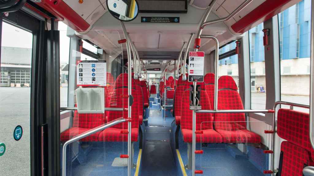 Interior de un bus de TMB