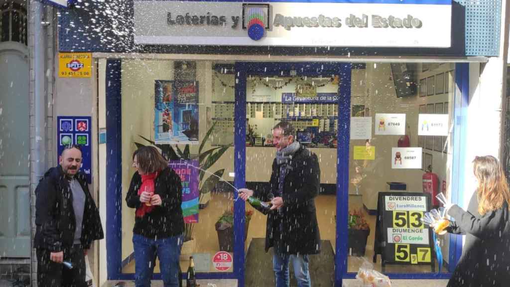 Momento en el que el Gordo ha caído en Badalona