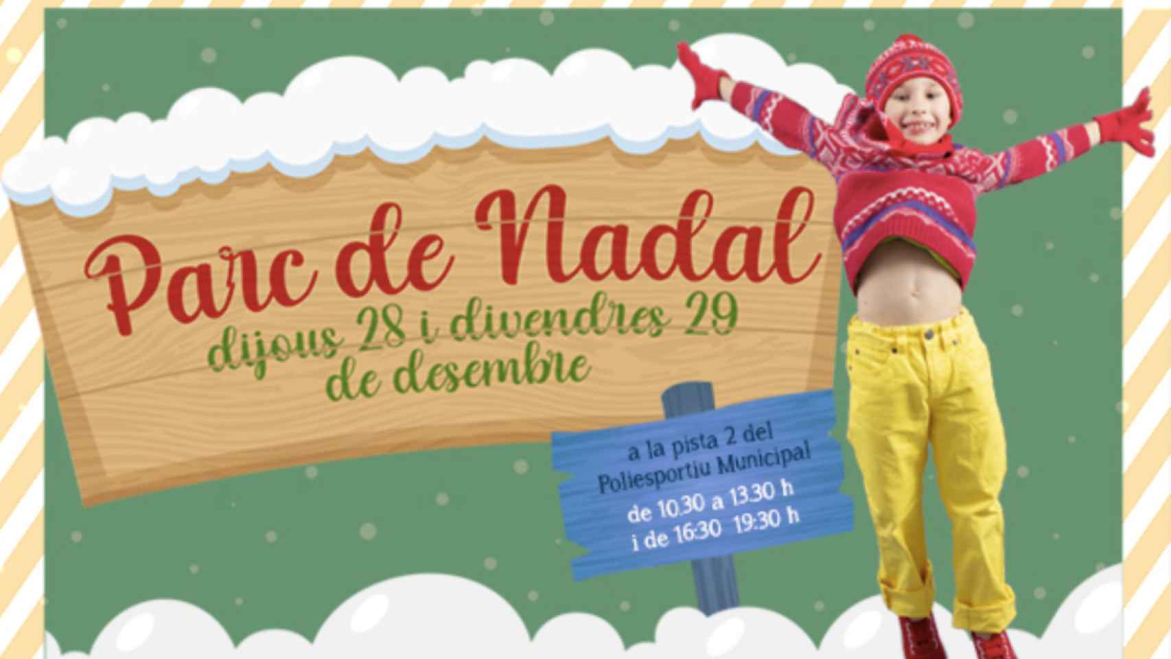 Imagen del cartel de anuncio del Parque de Navidad de Montgat