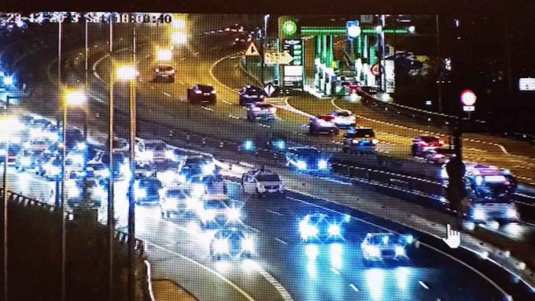 Retenciones kilométricas para entrar a Barcelona por un accidente