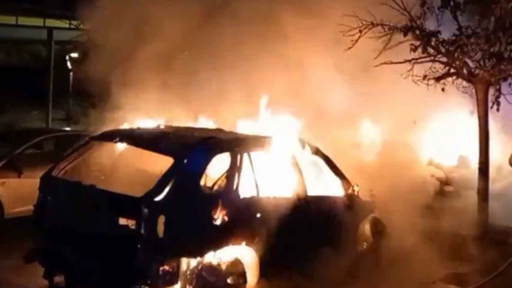 Captura de pantalla del vídeo del incendio