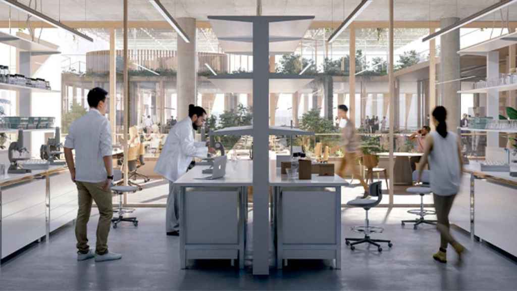 Interior del Mercat del Peix en un futuro