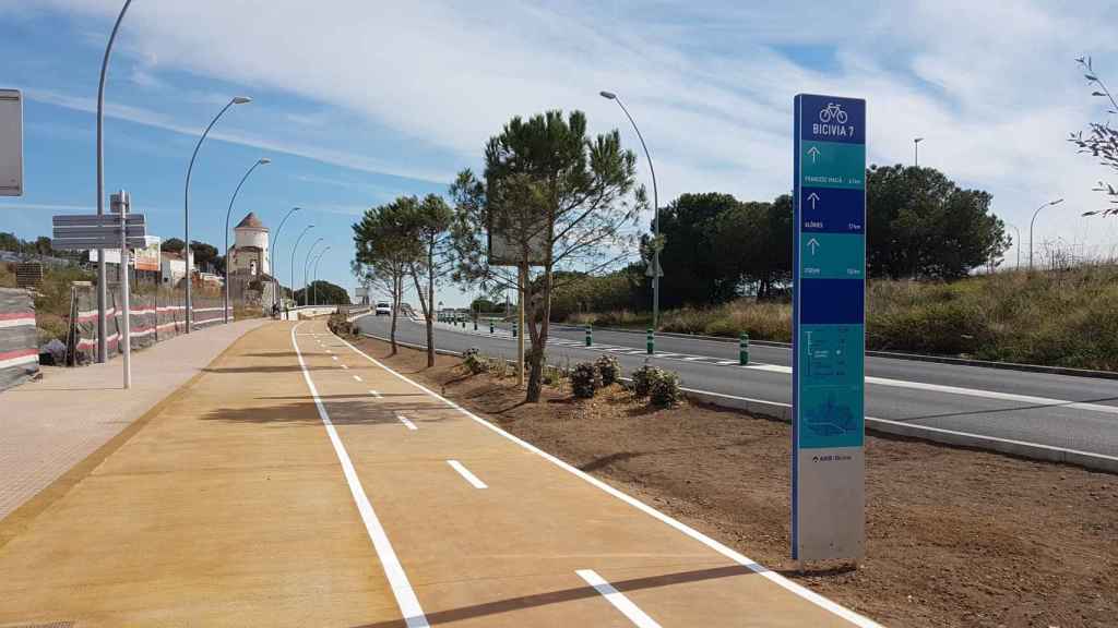 Carril bici que actualmente conecta Esplugues con la avenida Diagonal